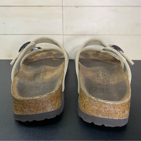 Birkenstock Birkis Sandals Belmont Women's Size 6 Shoes Tan Birko-Flor - Picture 6 of 11